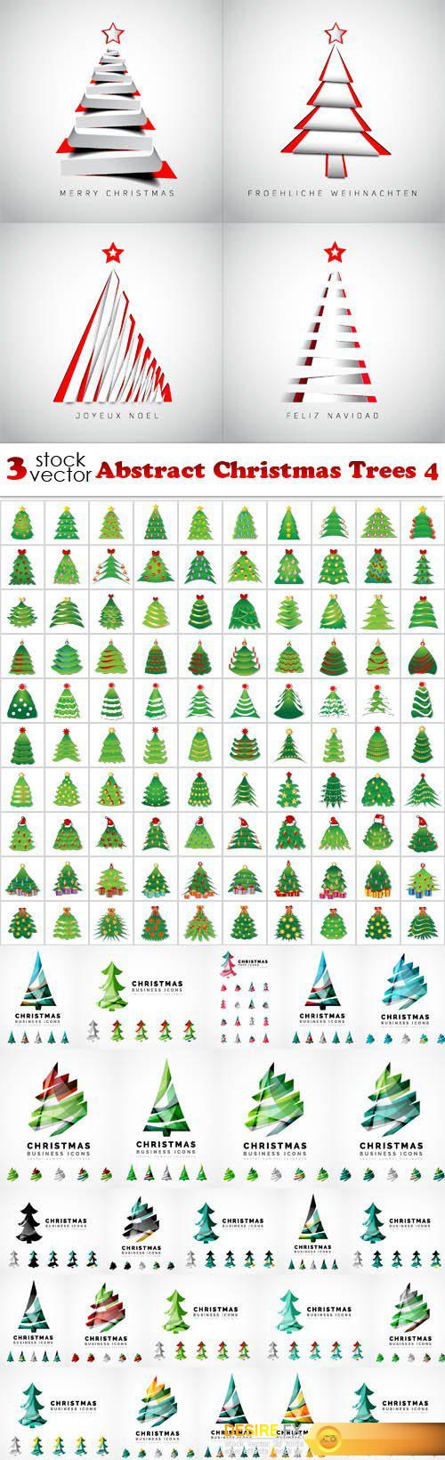Vectors - Abstract Christmas Trees 4