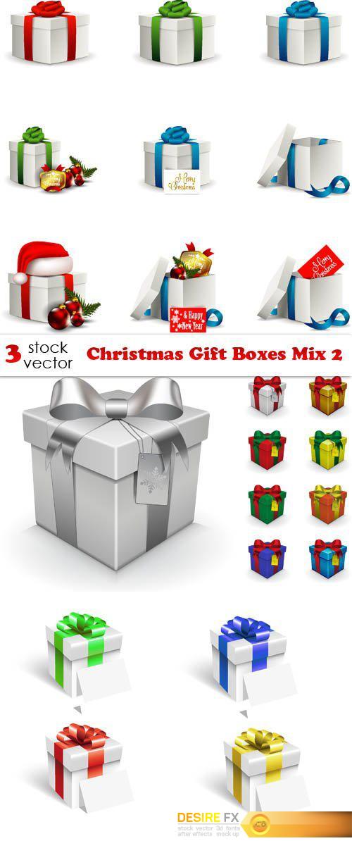 Vectors - Christmas Gift Boxes Mix 2