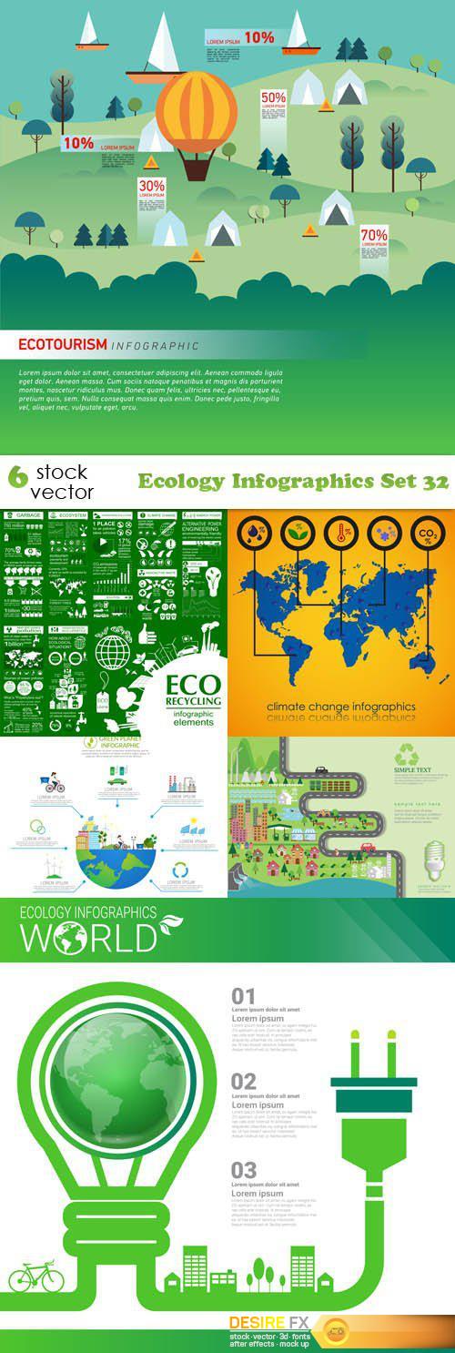 Vectors - Ecology Infographics Set 32