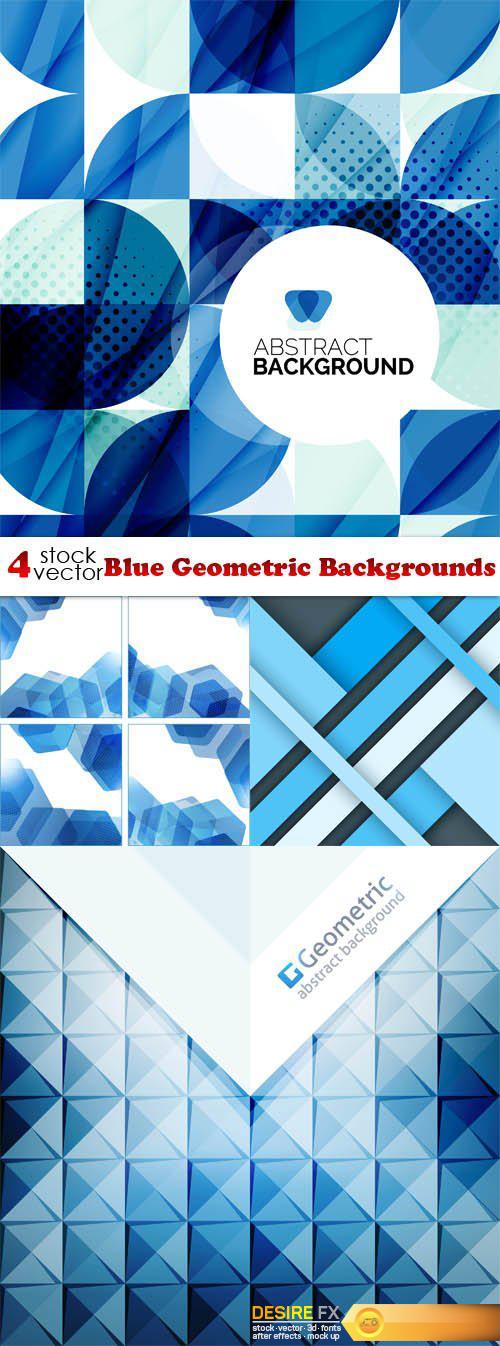 Vectors - Blue Geometric Backgrounds
