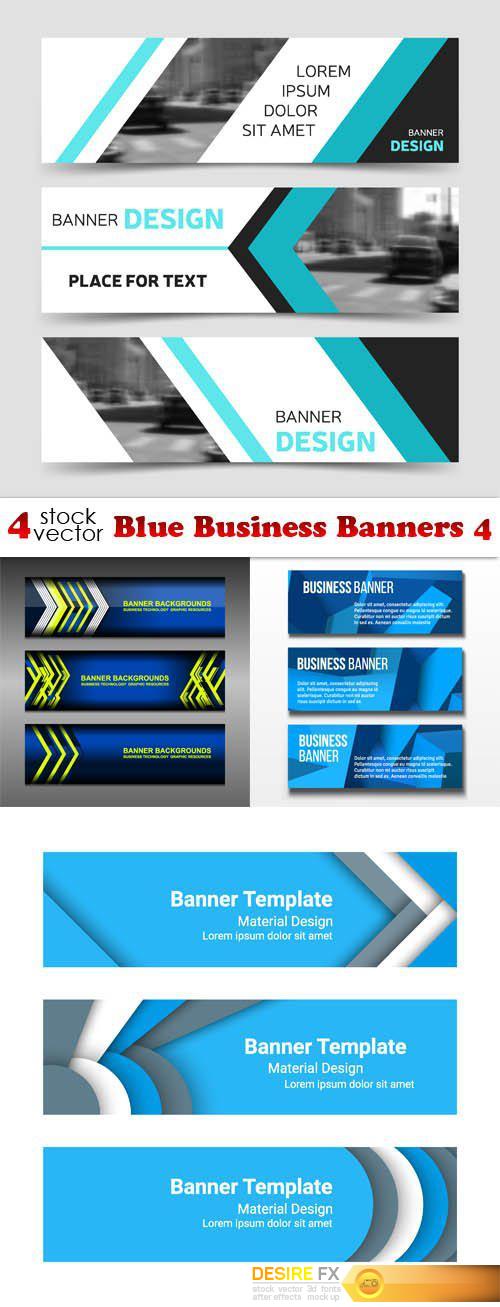 Vectors - Blue Business Banners 4