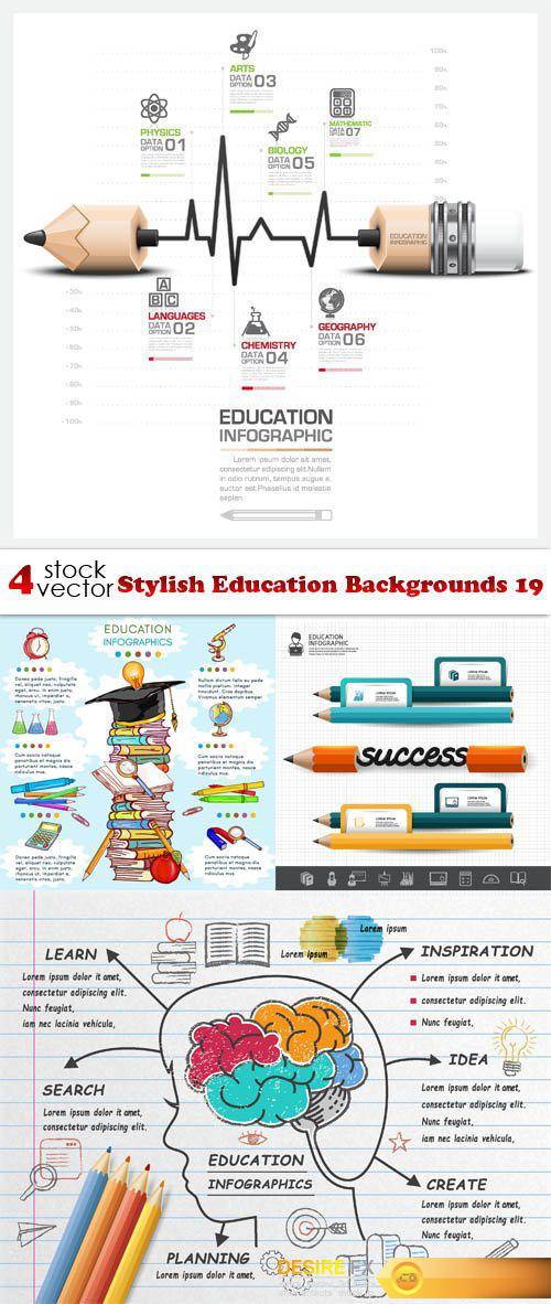 Vectors - Stylish Education Backgrounds 19