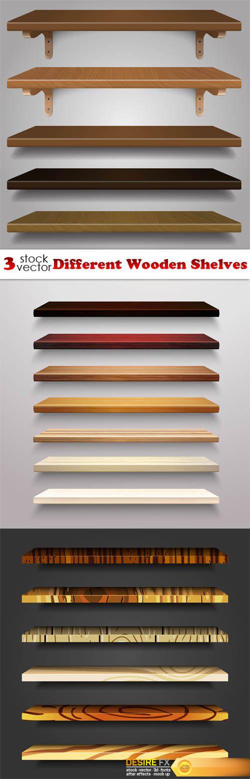 Vectors - Different Wooden Shelves