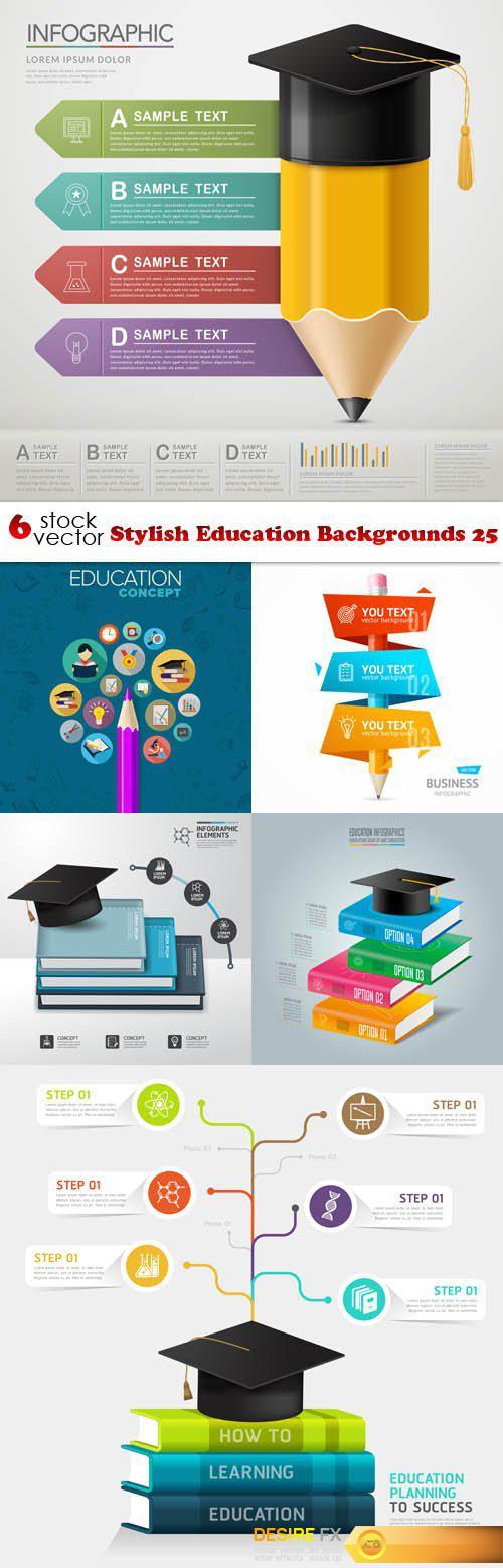 Vectors - Stylish Education Backgrounds 25