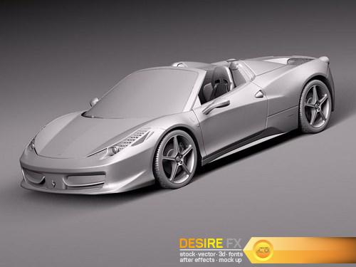 Ferrari 458 Spider 2013 3D Model (10)