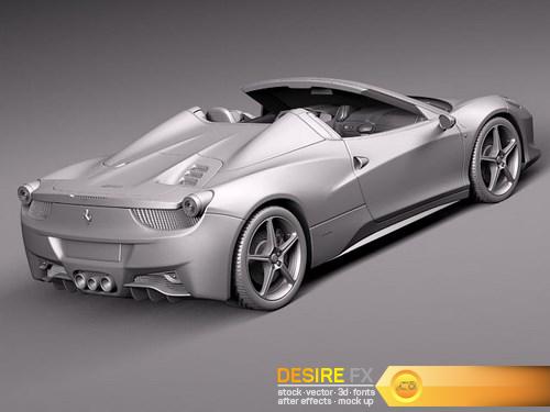Ferrari 458 Spider 2013 3D Model (13)