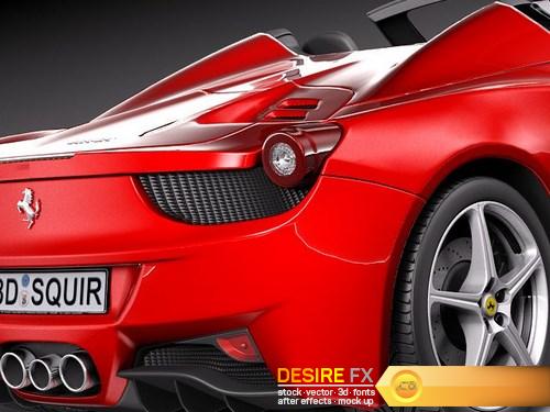 Ferrari 458 Spider 2013 3D Model (5)