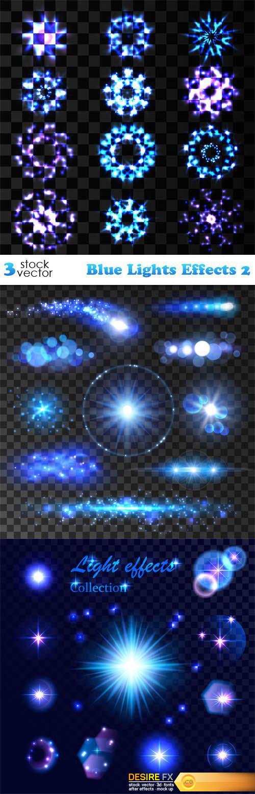 Vectors - Blue Lights Effects 2