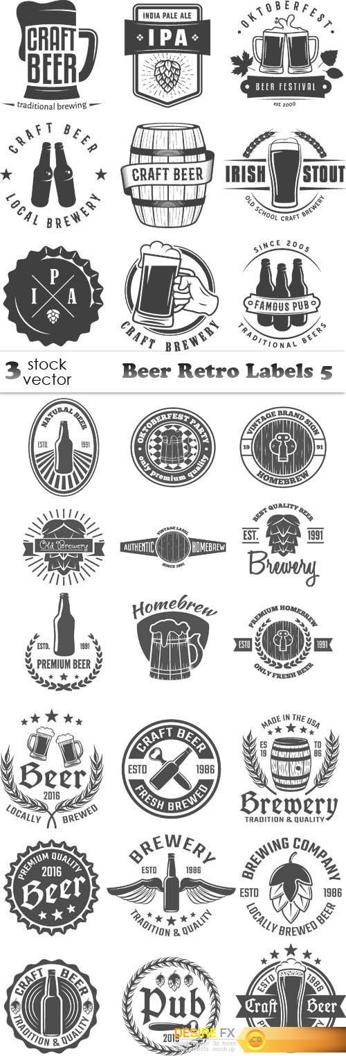 Vectors - Beer Retro Labels 5