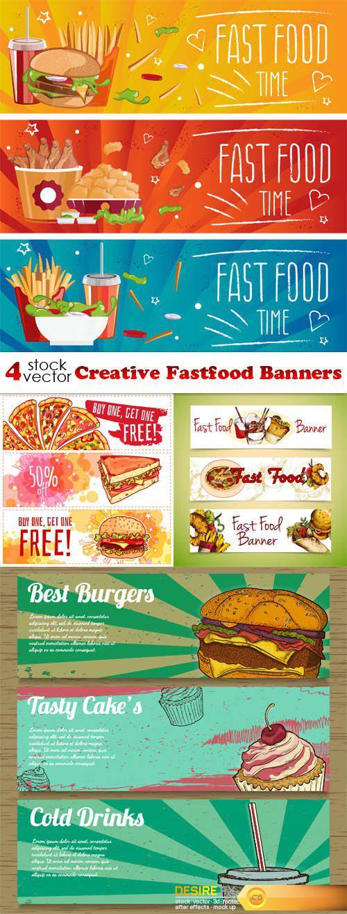 Vectors - Creative Fastfood Banners