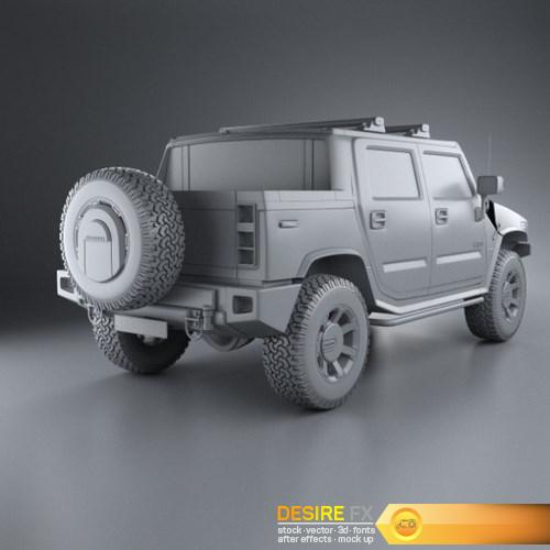 Hummer H2 SUT 2011 3D Model (9)