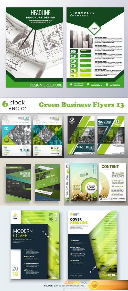Vectors - Green Business Flyers 13