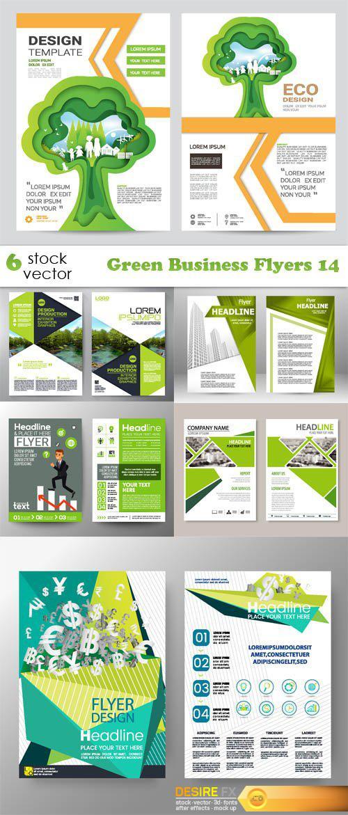 Vectors - Green Business Flyers 14