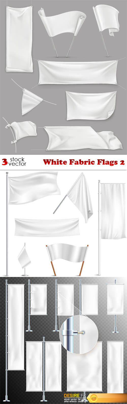 Vectors - White Fabric Flags 2