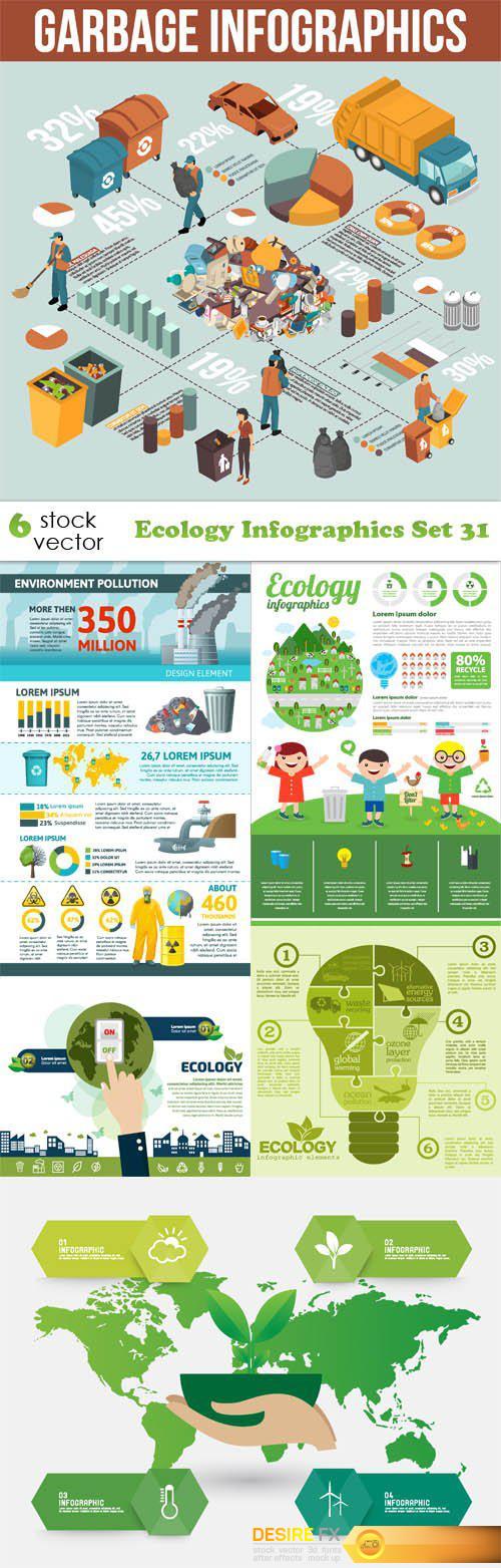 Vectors - Ecology Infographics Set 31