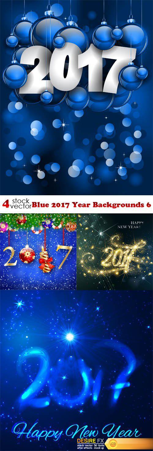 Vectors - Blue 2017 Year Backgrounds 6