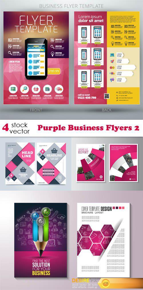 Vectors - Purple Business Flyers 2