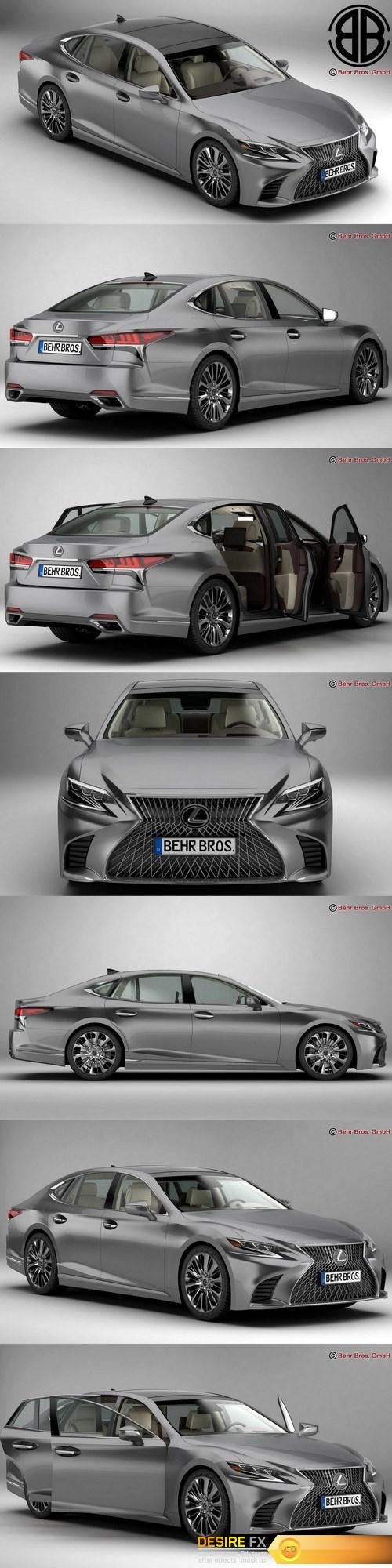 Lexus LS 500 2018 3D Model (2)