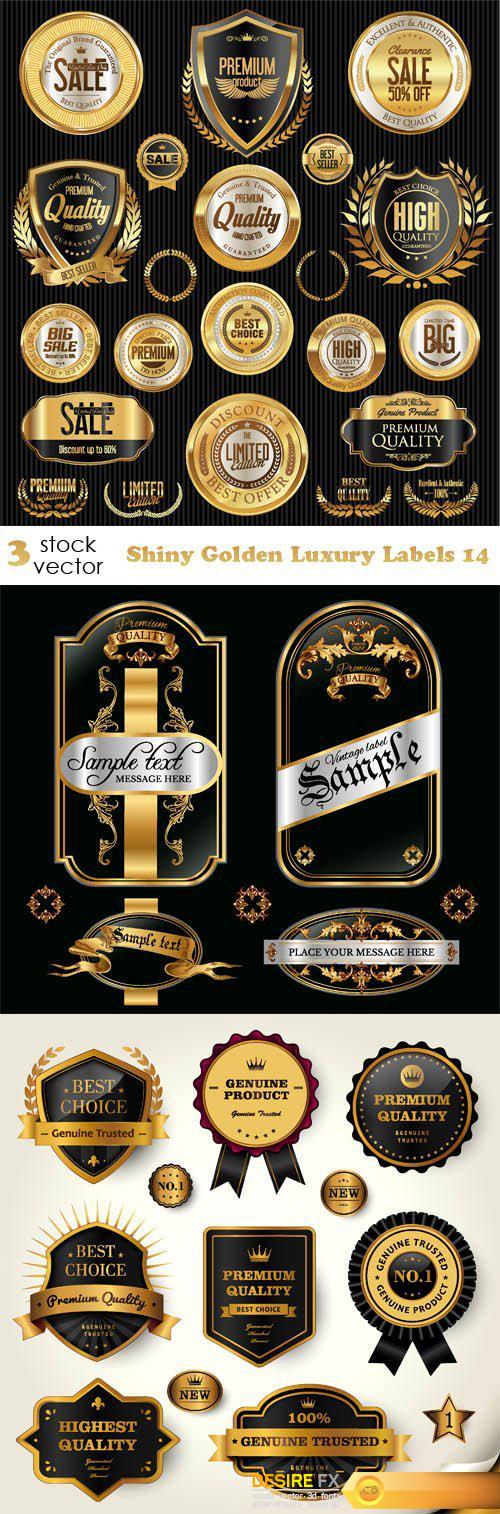 Vectors - Shiny Golden Luxury Labels 14
