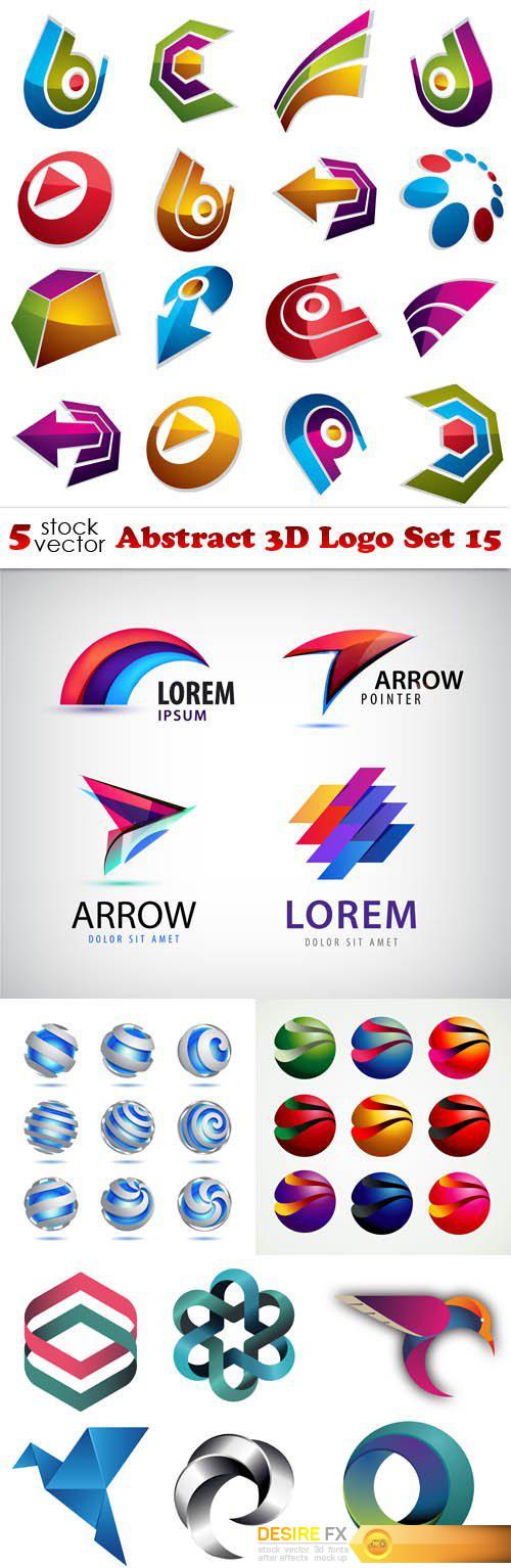 Vectors - Abstract 3D Logo Set 15