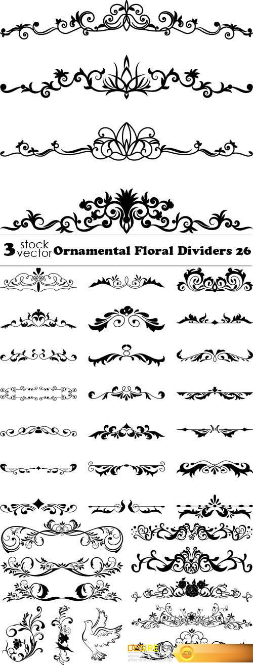 Vectors - Ornamental Floral Dividers 26