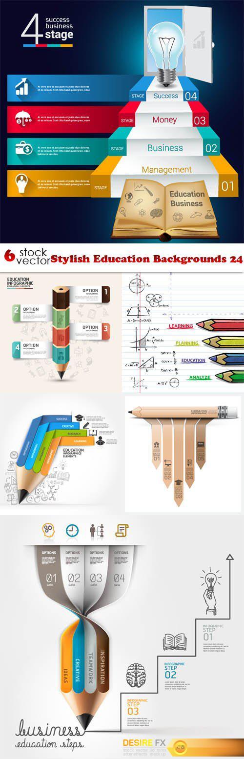 Vectors - Stylish Education Backgrounds 24
