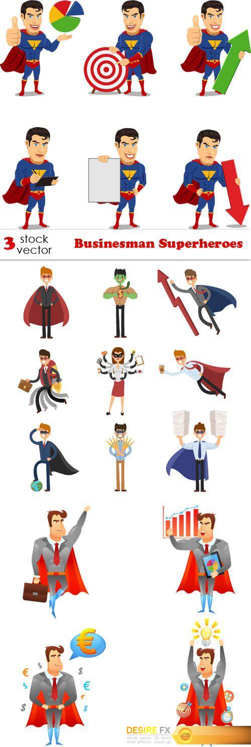 Vectors - Businesman Superheroes
