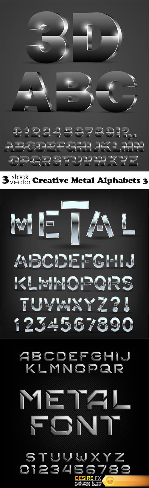 Vectors - Creative Metal Alphabets 3