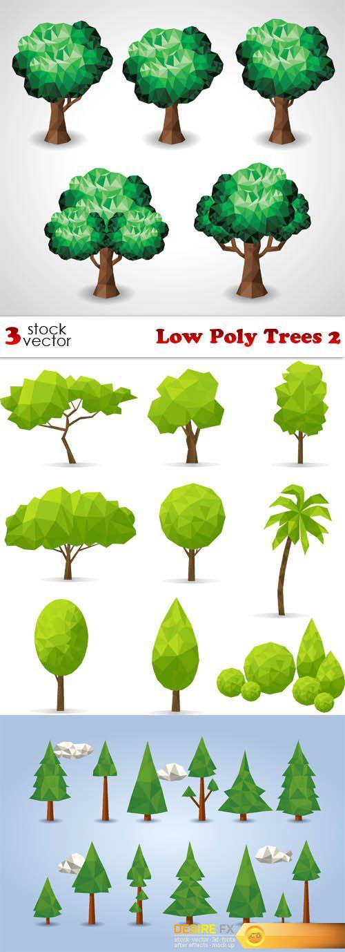 Vectors - Low Poly Trees 2