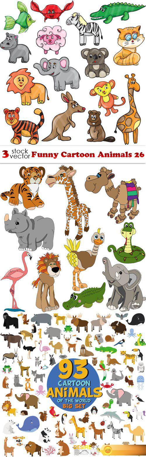 Vectors - Funny Cartoon Animals 26