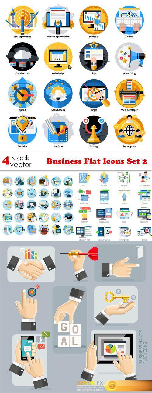 Vectors - Business Flat Icons Set 2