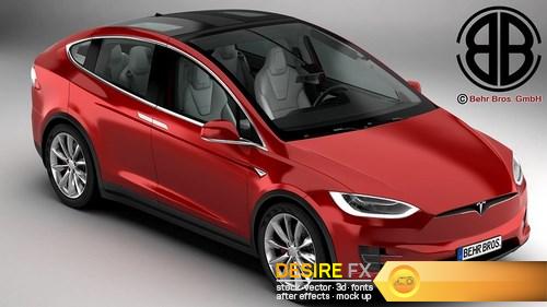 Tesla Model X 2017 3D Model (3)