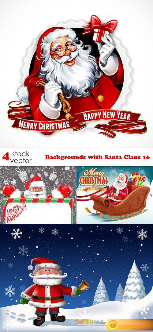 Vectors - Backgrounds with Santa Claus 16