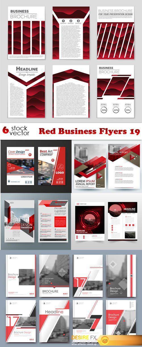 Vectors - Red Business Flyers 19