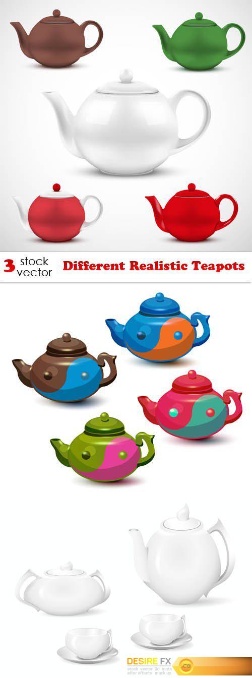 Vectors - Different Realistic Teapots