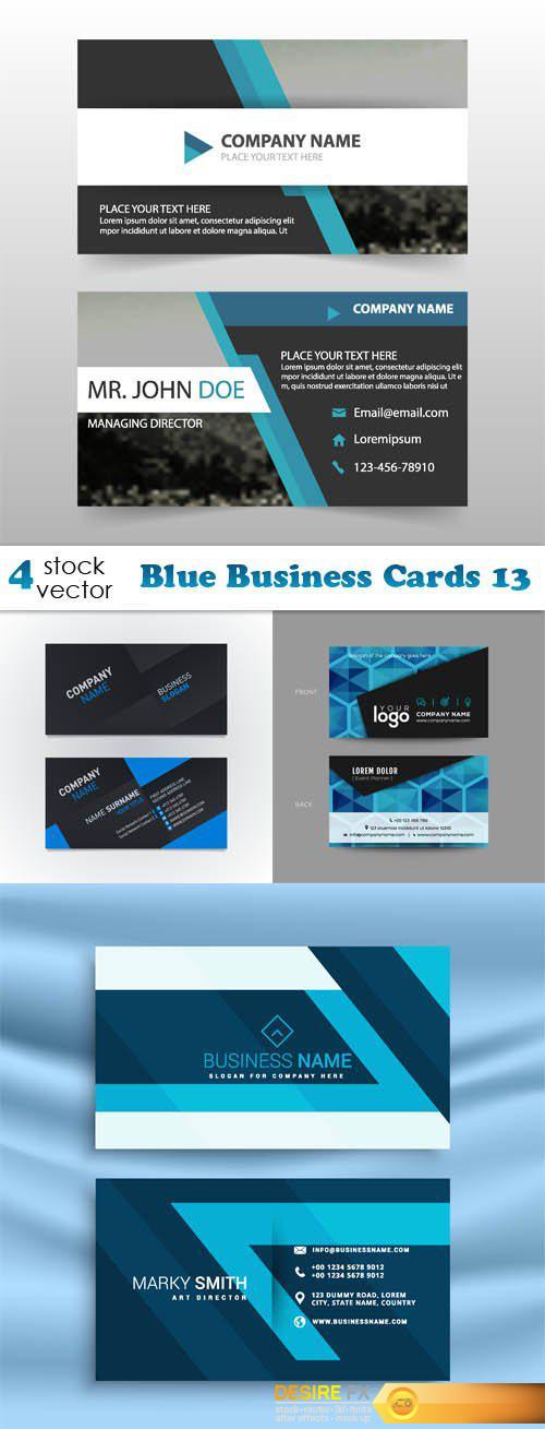 Vectors - Blue Business Cards 13