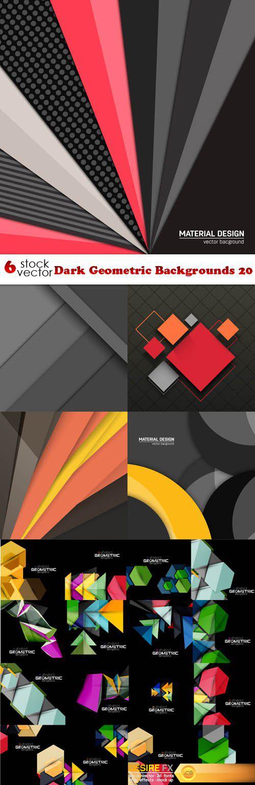 Vectors - Dark Geometric Backgrounds 20