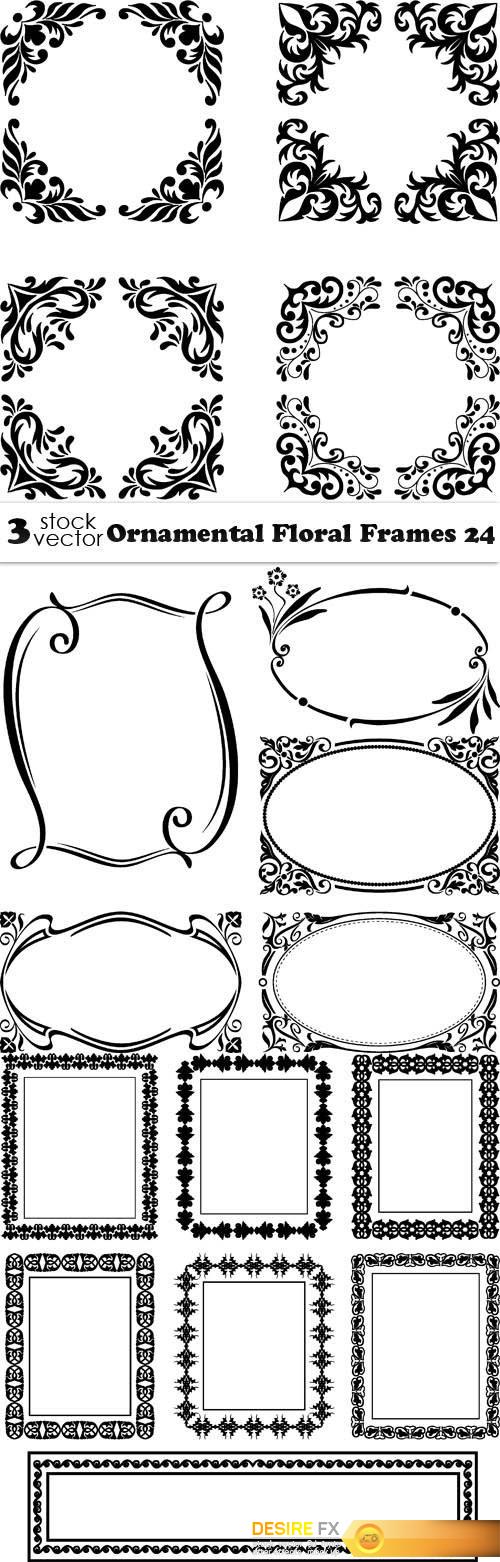 Vectors - Ornamental Floral Frames 24