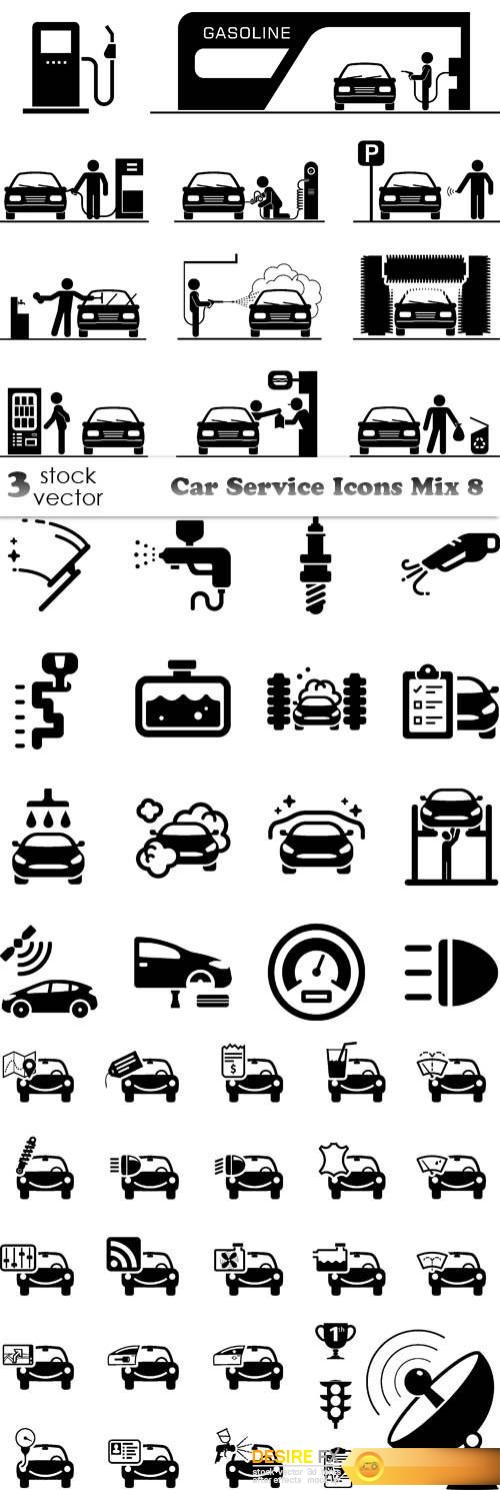 Vectors - Car Service Icons Mix 8