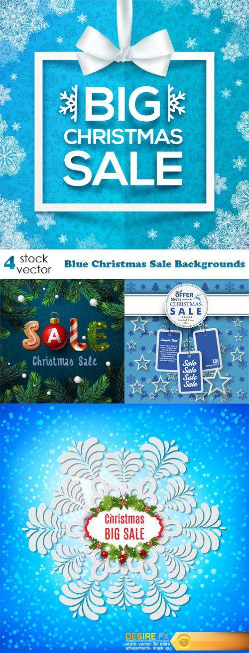Vectors - Blue Christmas Sale Backgrounds