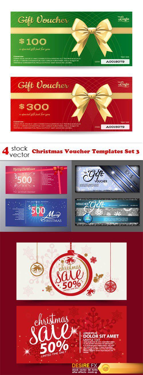 Vectors - Christmas Voucher Templates Set 3