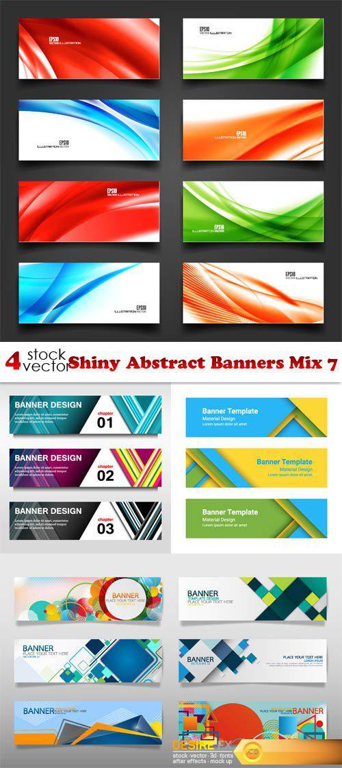 Vectors - Shiny Abstract Banners Mix 7