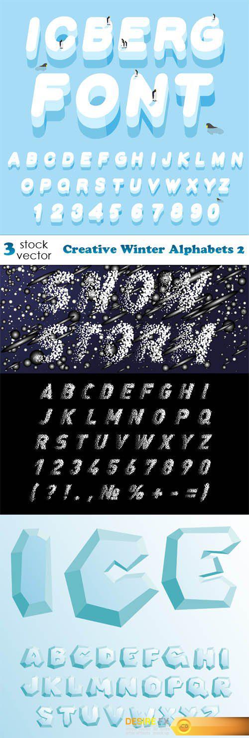 Vectors - Creative Winter Alphabets 2