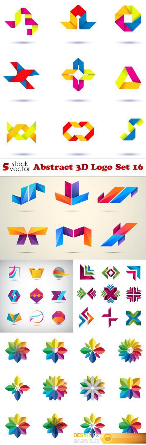 Vectors - Abstract 3D Logo Set 16