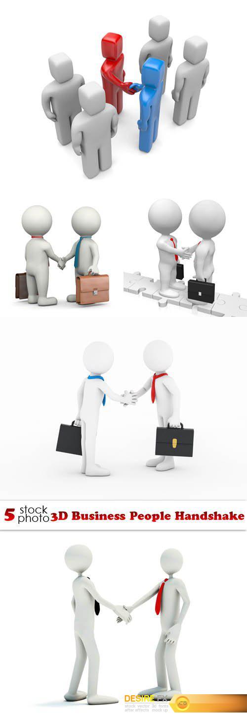 Photos - 3D Business People Handshake