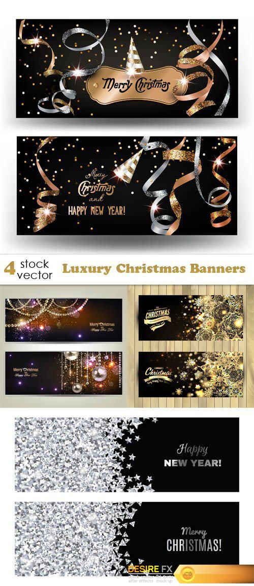 Vectors - Luxury Christmas Banners