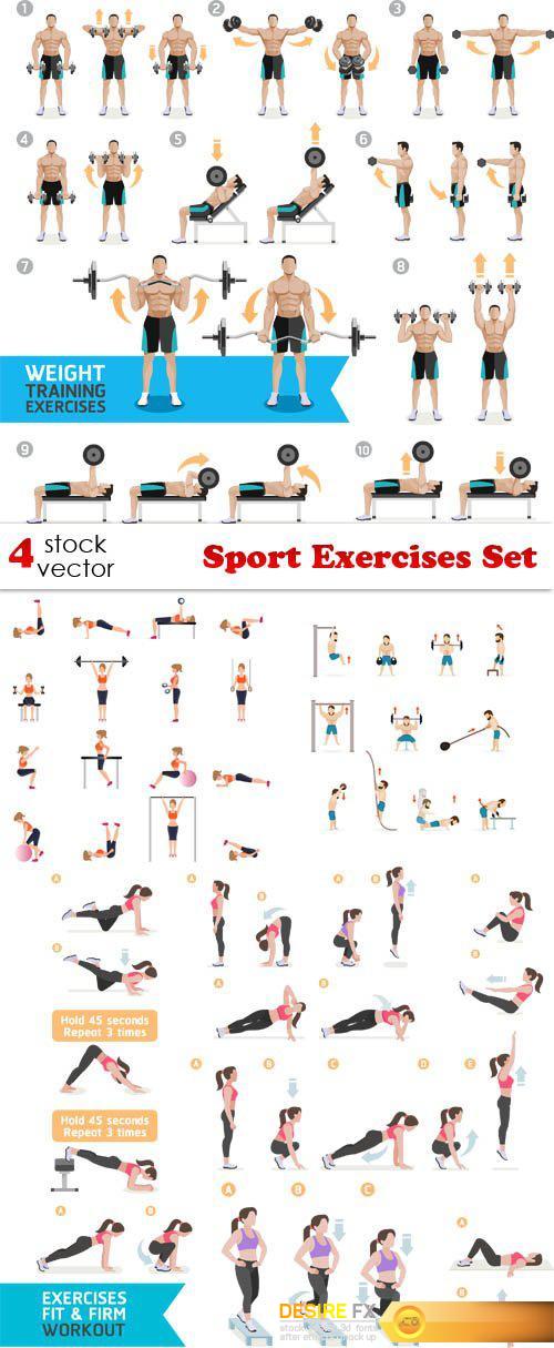 Vectors - Sport Exercises Set