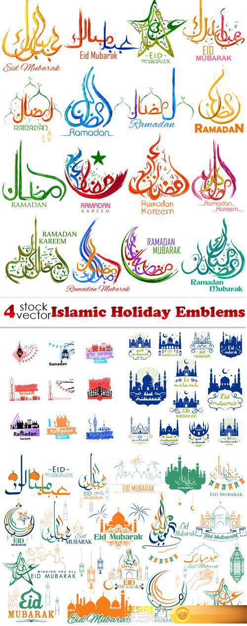 Vectors - Islamic Holiday Emblems