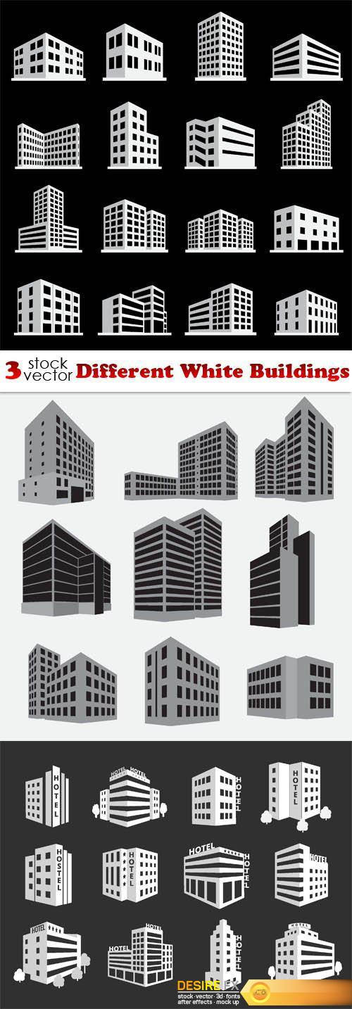 Vectors - Different White Buildings