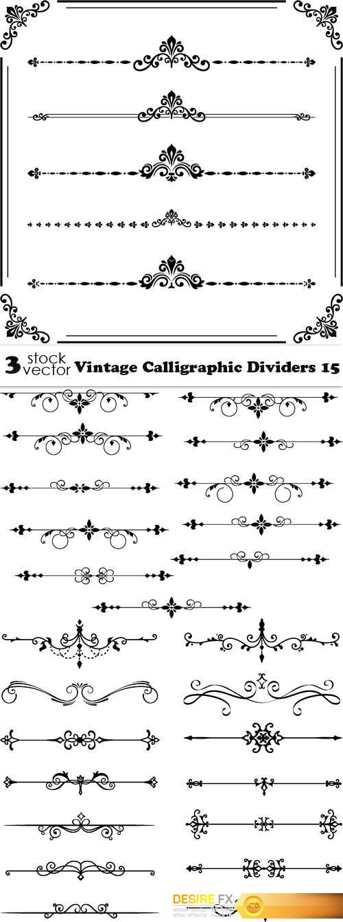 Vectors - Vintage Calligraphic Dividers 15
